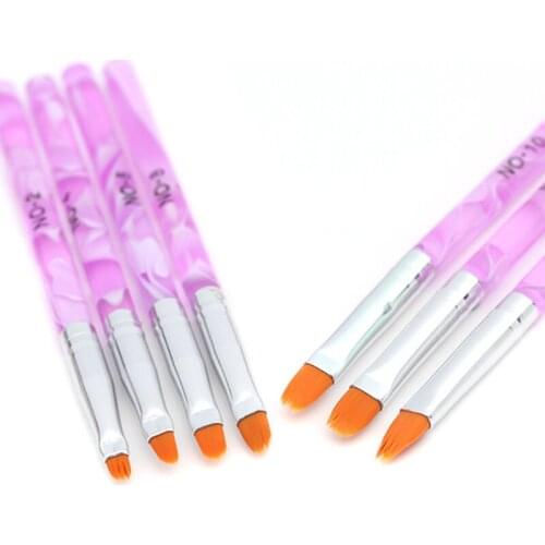 7pcs Nail Art Brush Manicure Painting Drawing Polish Tools Flower Design Pen Nail Brush