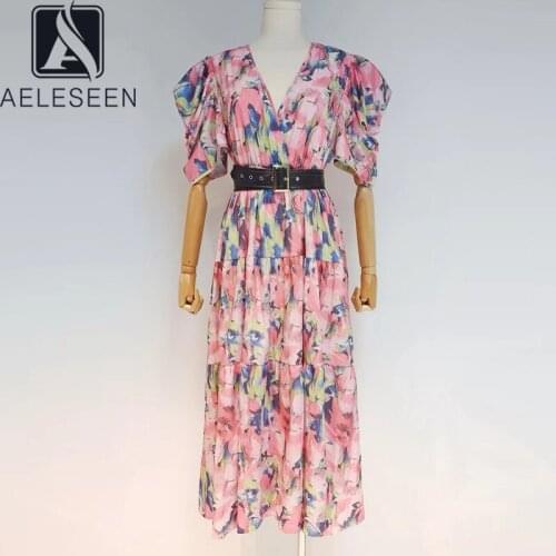 AELESEEN Pink Summer Dresses