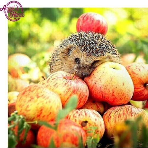 5D DIY diamond Painting Hedgehog Cross Stitch diamond embroidery mosaic diamonds wall stickers home decor Christmas gift