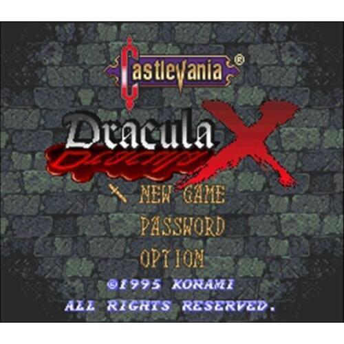 Castlevania - Dracula X NTSC Version 16 Bit 46 Pin Big Gray Game Card For USA Game Players