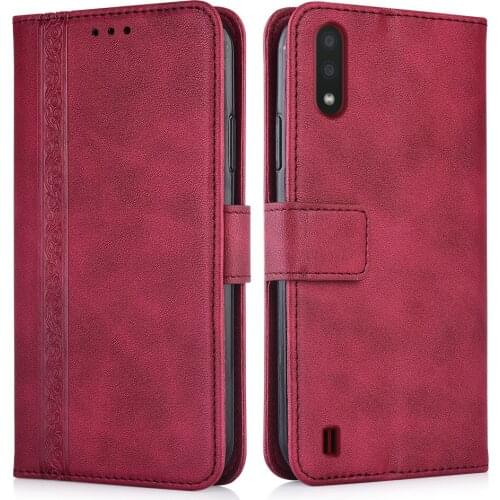 Luxury Flip Wallet Leather Case for Samsung Galaxy M01 Magnetic Book Protect phone back Cover