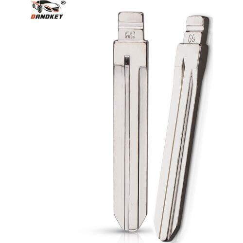 Dandkey 10pcs/lot #69 Metal NO. 69 Blank Car Key KD MINI/KD900 Remote Blade TOY43R For Subaru XV/Great Wall For Toyota (old)