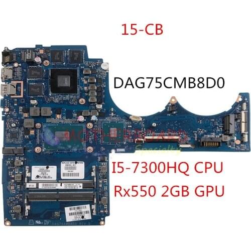 FOR HP Pavilion 15-cb035wm 15-cb Motherboard w/ I5-7300hq cpu Rx550 2gb gpu 926309-501 926309-001 926309-601 DAG75CMB8D0
