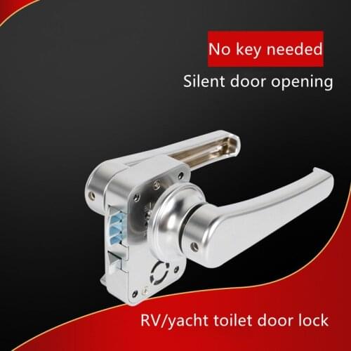 Rv Washroom Door Lock Yacht Door Lock Keyless Privacy Door Lever Handle Bedroomm/Bathroom Caravan Accessories Interior Door Use