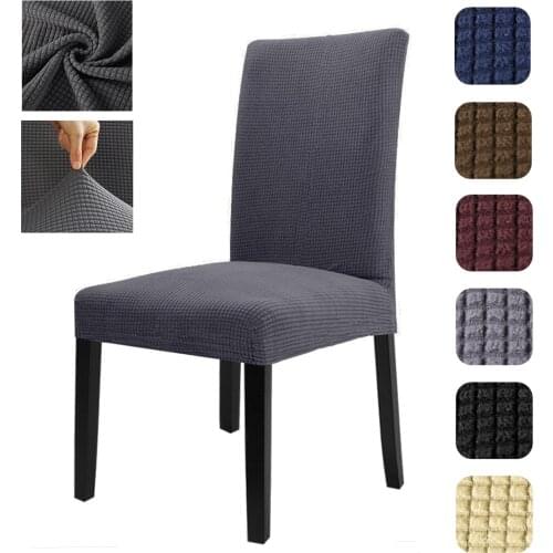 Spandex Polar Fleece Chair Covers Stretch For Wedding Dining Room Hotel Banquet housse de chaise Thicken Anti-dirty Chair Cover
