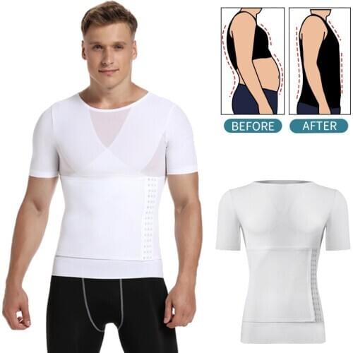Men Body Shaper Abdomen Reducing Shapewear Waist Trainer Belly Slimming Shapers Abs Slim Vest Male Compression Shirts Corset Top