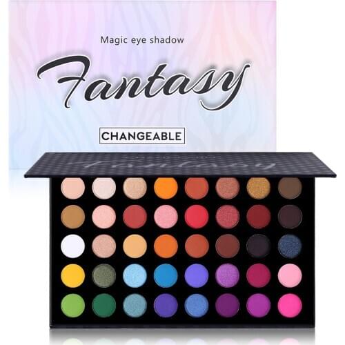 Cosmetic Eyeshadow Palette 39 Colors Glitter Makeup Glazed Bright Shimmer Matte Smokey Pigment Long-Lasting
