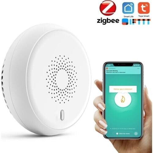 Smart Home Mini ZigBee Gas Detector Household Combustible Gas Natural CH4 Leak Detector Gas Leak Tester Tuya APP Remote Control