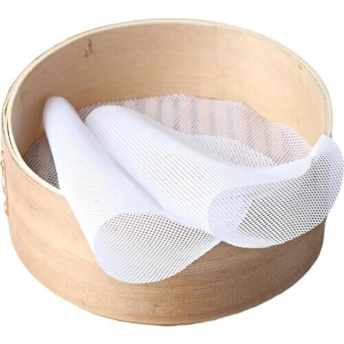 Reusable Non-Stick Steamer Mat Dim Sum Tool Kitchen Cooking Accessories Food Grade Silicone Restaurant Kitchen Under Steamer Mat