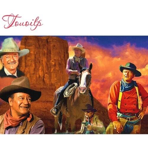 TOUOILP 5D John Wayne 5d square&round full diamond painting crystal diy diamond embroidery diy crystal painting cross stitchsets