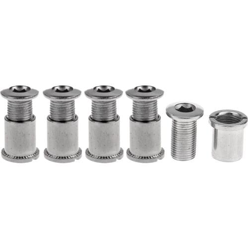 15 Pairs Multi Size Crankset Bolts Crank Screws Nuts & 1 Hexagon Wrench Set