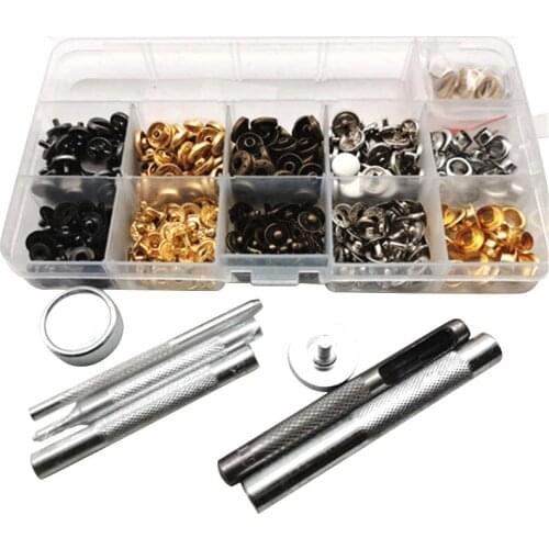 Grommet Set 80 Set 10MM Snap Fasteners Kit 40 Set 6MM Grommet Tool Kit w/ Installation Tools Parts
