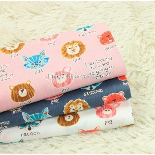 New thin cotton cloth Cartoon printed fabric Manual DIY Clothing dress baby clothes fabric cotton soft skin