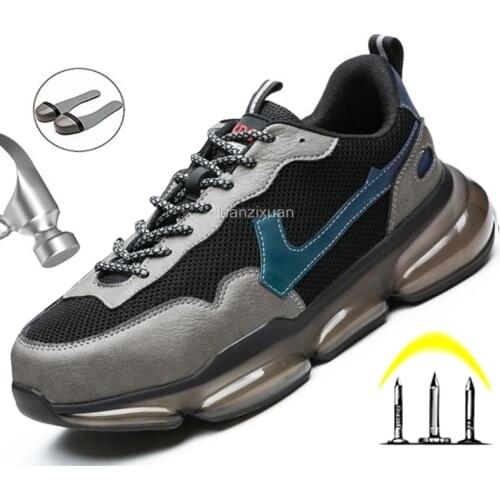 Work Boots Safety Steel Toe Shoes Men Safety Shoes Fashion Work Sneakers Indestructible Work Shoes For Men Protective Footwear