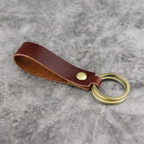 Retro Leather Lanyard Cowhide Pendant Practical Simple Rope For Mobile Phone Accessories Car Supplies Key Ring Keycard Straps