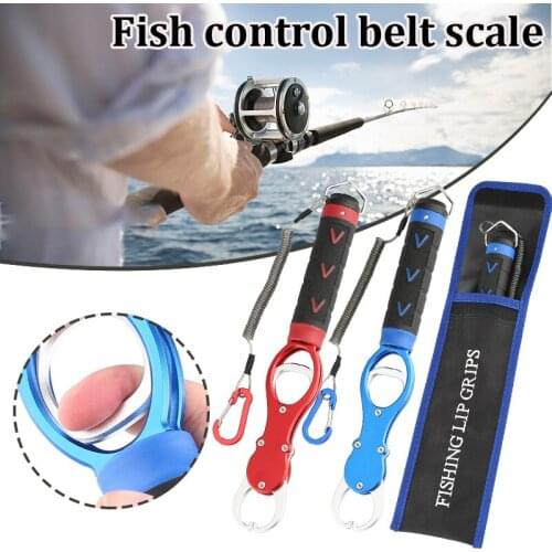 Fish Grip Controller Fishing Pliers Hook Remover Fishing Lip Grip Grabber With Scale Aluminum