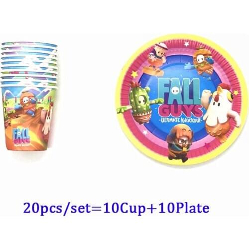 Boy Favors Guys Ultimate Knockout Game Theme Party Decorations Paper Cup Plates Tableware Baby Shower Birthday Party Supplies