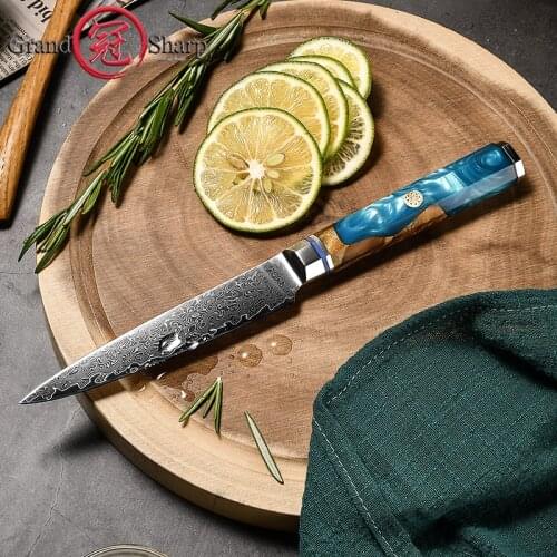4.7 Inch Utility Knife 67 Layer VG10 Damascus Steel Kitchen Knives Slicing Professional Cutter Meat Fruit Petty Knife Grandsharp