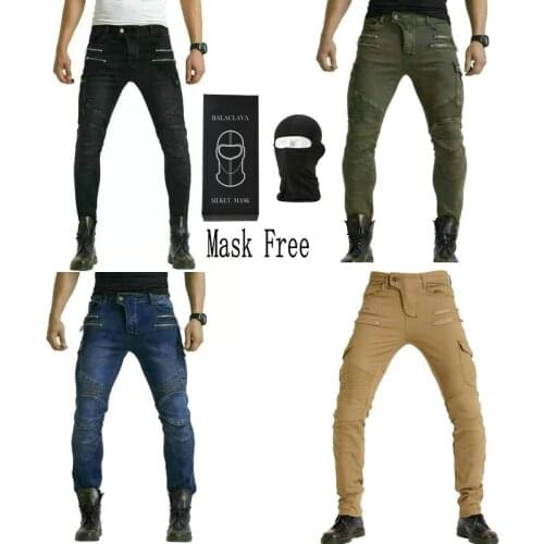 Free shipping Loong Biker motorcycle riding jeans cycling protective moto sports casual pants 4 chains straight trousers 3 color