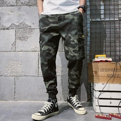 VIANKANI New Camouflage Men Trousers Men Big Casual Pants Small Feet Overalls Men Nine Points Sports Pants Men брюки мужские 8XL