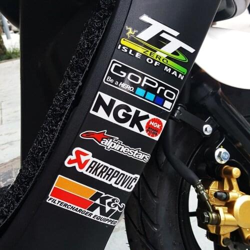 Car Styling Vinyl Decals Motorcycle Tmax Side Body Box Stickers for Park Plugs Filtercharger Star Hero Motor Oil