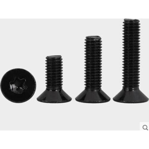 5-50PCS m2 m2.5 m3 m4 M5 M6 M8 Six lobe steel with black grade 10.9 torx countersunk head screw screws