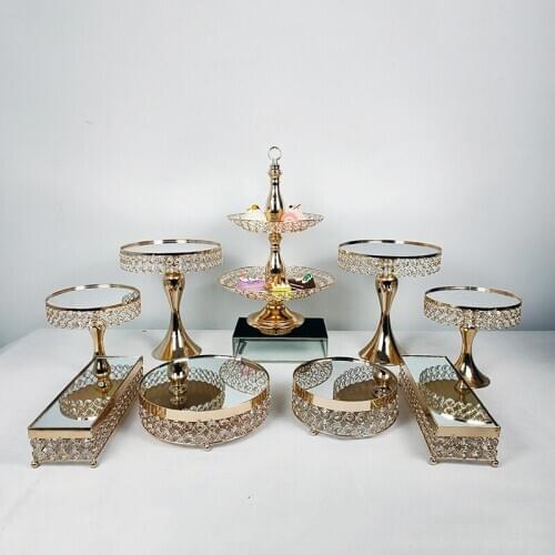 Gold cake stand cupcake tray cake tools home decoration dessert table decorating party suppliers