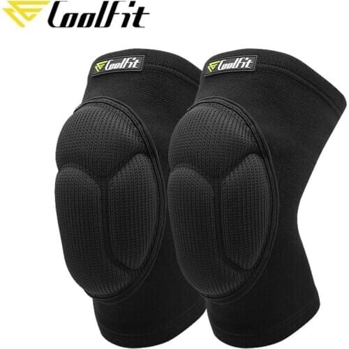 1 Pair Protective Knee Pads Thick Sponge Football Volleyball Extreme Sports Anti-Slip Collision Avoidance Kneepad Brace Kneepads
