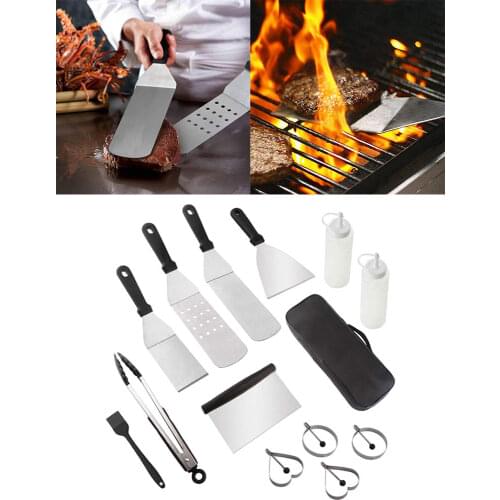 Griddle Accessories Set Spatulas Grilling Tool Kit for Kitchen BBQ Camping
