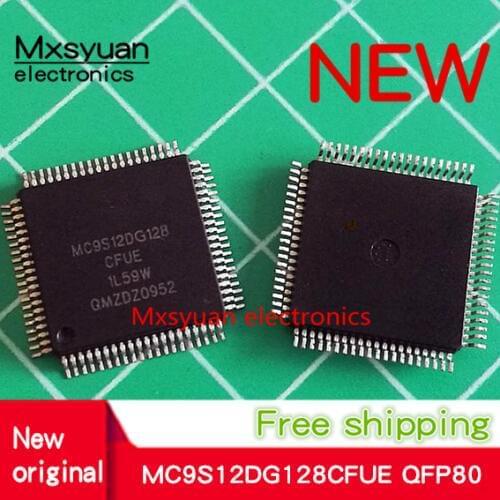 2~10PCS/LOT MC9S12DG128CFUE MC9S12DG128 MCU 16-bit HCS12 CISC 128KB Flash 2.5V/5V 80-Pin PQFP Tray