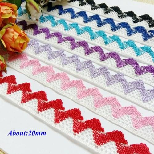 5yards/lot lace Fabric furnishing warp knitting Embelish ments for cloth or bag Trim laces DIY Scrapbooking 20mm