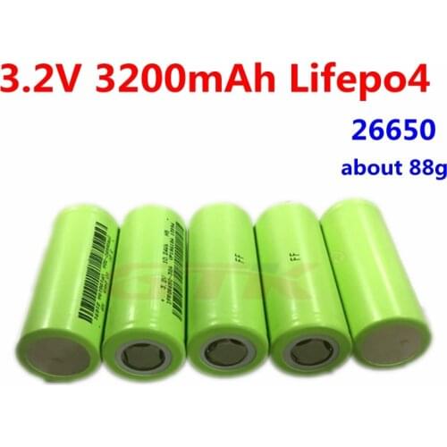 Brand lifepo4 3.2v battery 3000mah 24A 8C 26650 rechargeable battery For diy battery pack power flashlight 26650