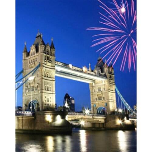 5D DIY Diamond Painting City Night View Cross Stitch Kit Embroidery Mosaic Square Round Diamond Picture Home Decoration WG2339