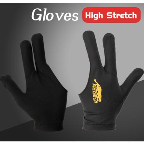 PREDATOR Gloves Lycra Fabrics Left Hand Open Three Finger Snooker Billiard Cue Glove Pool Fitness Accessories Dropshipping