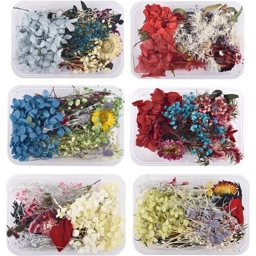 1 Box Random Multicolor Mix Dried Flower Resin Filling Epoxy UV Filler Fit DIY Resin Jewelry Making Handmade Crystal Decorations