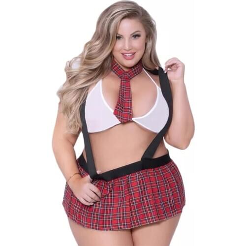 Hot Erotic Cosplay Women Lingerie Underwear School Student Uniform Lace Dress Sex Costumes Lenceria Plus Size 5XL