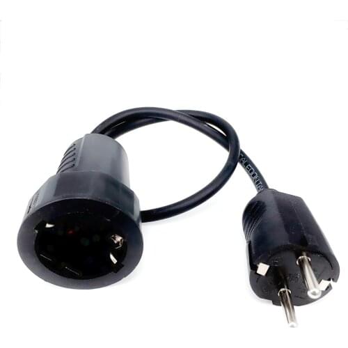 European Standard Male To Female Power Extension Cable 3G1.0mm Wire Gauge EU Germany Copper AC Socket and Plug Cord 250V 16A