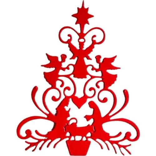 F2TE Xmas Tree Metal Cutting Dies Stencil DIY Scrapbooking Album Stamp Paper Card Art
