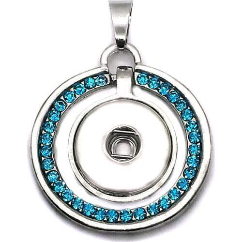 Hot Sale 130 Rhinestone 18mm Snap Button Necklace Pendant Necklace Interchangeable Charm jewelry For Women gift