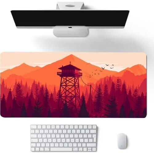 Deep forest firewatch Laptop Gamer Mousepad Gaming Mouse Pad Large Locking Edge Keyboard 90x40cm mouse pad for Cs Go LOL