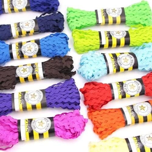 15Yards 27Colors Ribbon Ric Rac Zig Zag Lace Trimming Ribbons Polyester Sewing Ribbon Sewing Patchwork Craft Clothes Accessories