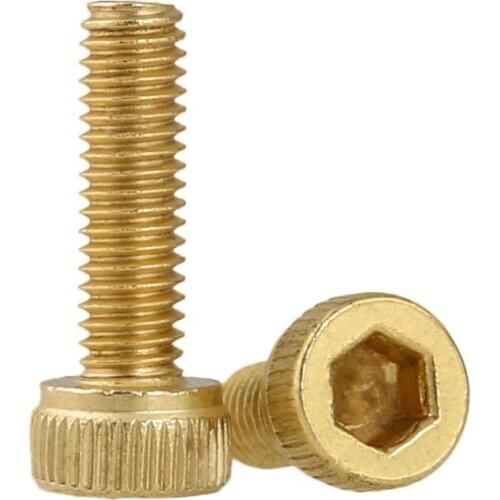 Brass hexagon socket head bolt M2M2.5M3*4X5/6/8/10/12/16/20 50Pcs