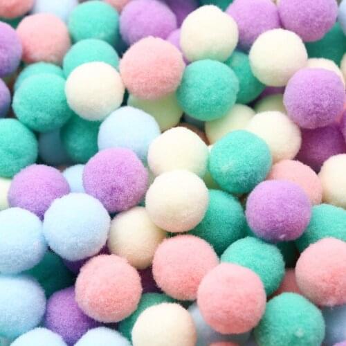 200 Grams of Various Sizes of Pompoms Soft and Fluffy Multi-color Pompom Fans Your 8-30mm Large Childrens Toys Craft Supplies