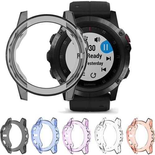 Soft Clear TPU Protector Case Cover For Garmin Fenix 5X 5S Smart Watch Case Protection Shell For Garmin Fenix 5X Plus