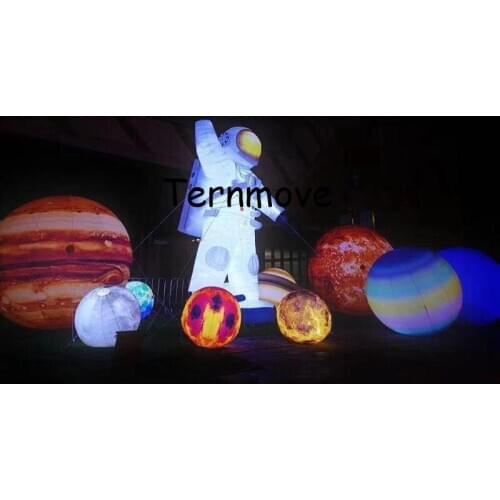 Inflatable astronaut with LED lighting for stage decoration large inflatable astronaut model for display toys