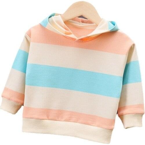 New Spring Autumn Fashion Baby Girl Clothes Children Boys Hoodies Toddler Sports Costume Infant Striped Clothing Kids Sportswear