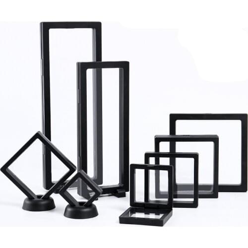 1PC Black White Plastic Membrane Display Case Seal Packaging Box for Earring Coin Gem Ring Jewelry Protect Storage Home Supplies