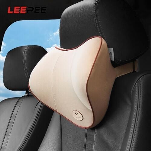 LEEPEE Car Neck Pillow 3D Memory Foam Cushion Breathable Car Seat Pillows For Car Seat Travel Office Chair Interior Accessories