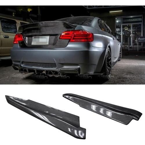 Carbon Fiber Rear Bumper Splitters Winglets Side Lip For BMW E92 E93 M3 2008-2010
