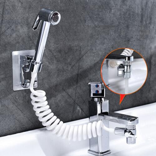 Bathroom Faucet External Shower Handheld Sprayer Sprinkler+Base+Hose+Valve Set For Hand Basin Sink Shower Faucet